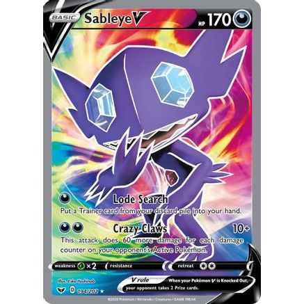 Sableye V (Full Art) 194/202 - SWSH01 Sword & Shield Base Set Holofoil