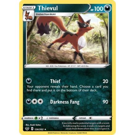 Thievul 126/202 - SWSH01 Sword & Shield Base Set