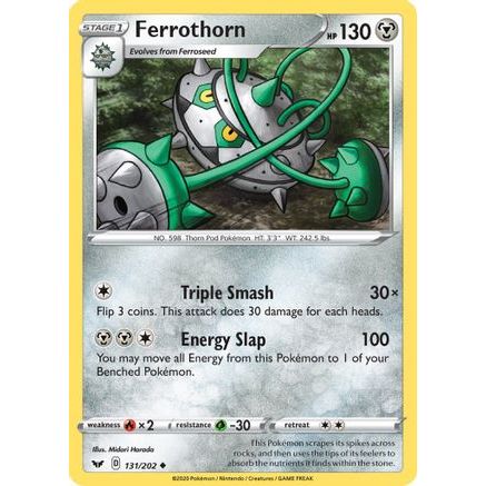 Ferrothorn 131/202 - SWSH01 Sword & Shield Base Set Reverse Holofoil