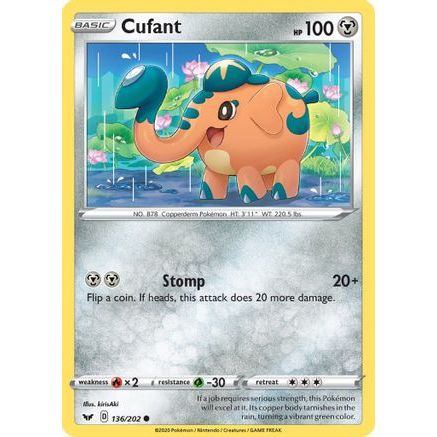Cufant 136/202 - SWSH01 Sword & Shield Base Set