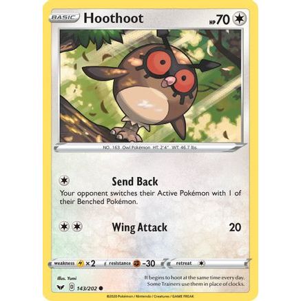 Hoothoot 143/202 - SWSH01 Sword & Shield Base Set