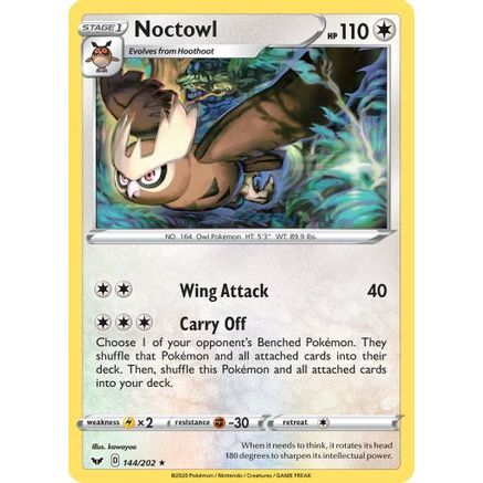 Noctowl 144/202 - SWSH01 Sword & Shield Base Set