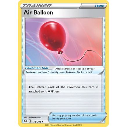 Air Balloon 156/202 - SWSH01 Sword & Shield Base Set Reverse Holofoil