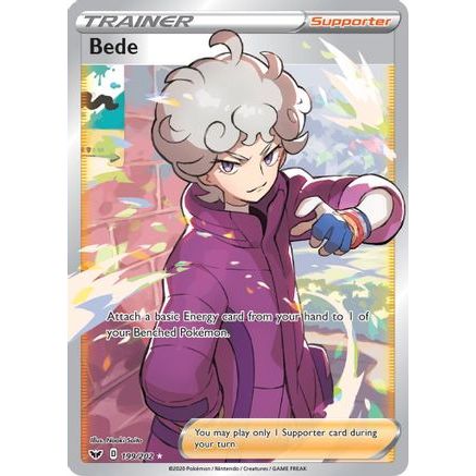 Bede (Full Art) 199/202 - SWSH01 Sword & Shield Base Set Holofoil