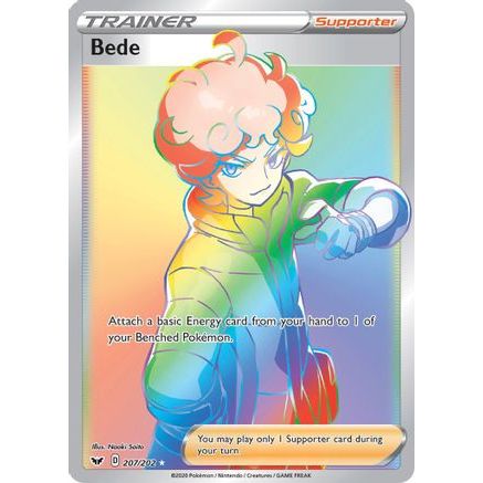 Bede (Secret) 207/202 - SWSH01 Sword & Shield Base Set Holofoil
