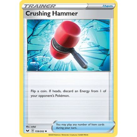 Crushing Hammer 159/202 - SWSH01 Sword & Shield Base Set Reverse Holofoil