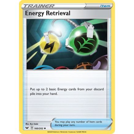 Energy Retrieval 160/202 - SWSH01 Sword & Shield Base Set