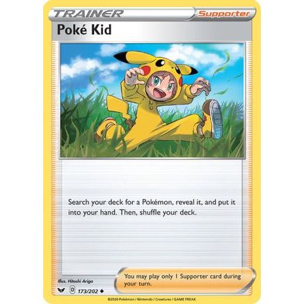Poke Kid 173/202 - SWSH01 Sword & Shield Base Set Reverse Holofoil