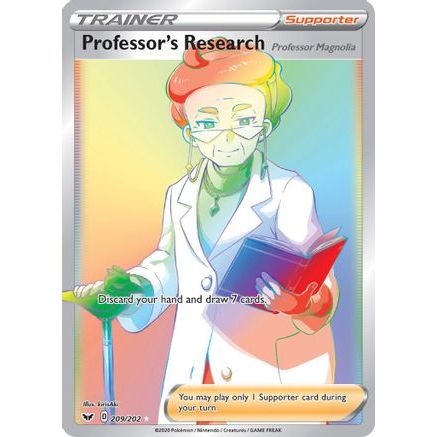 Professor's Research (Secret) 209/202 - SWSH01 Sword & Shield Base Set Holofoil