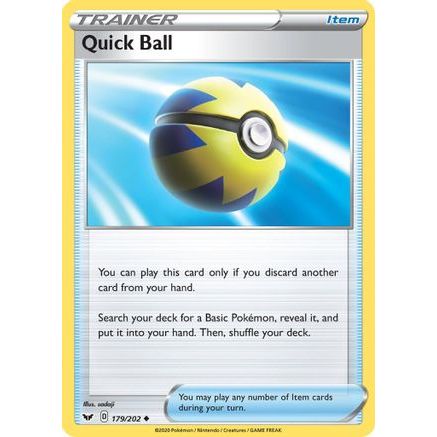Quick Ball 179/202 - SWSH01 Sword & Shield Base Set Reverse Holofoil