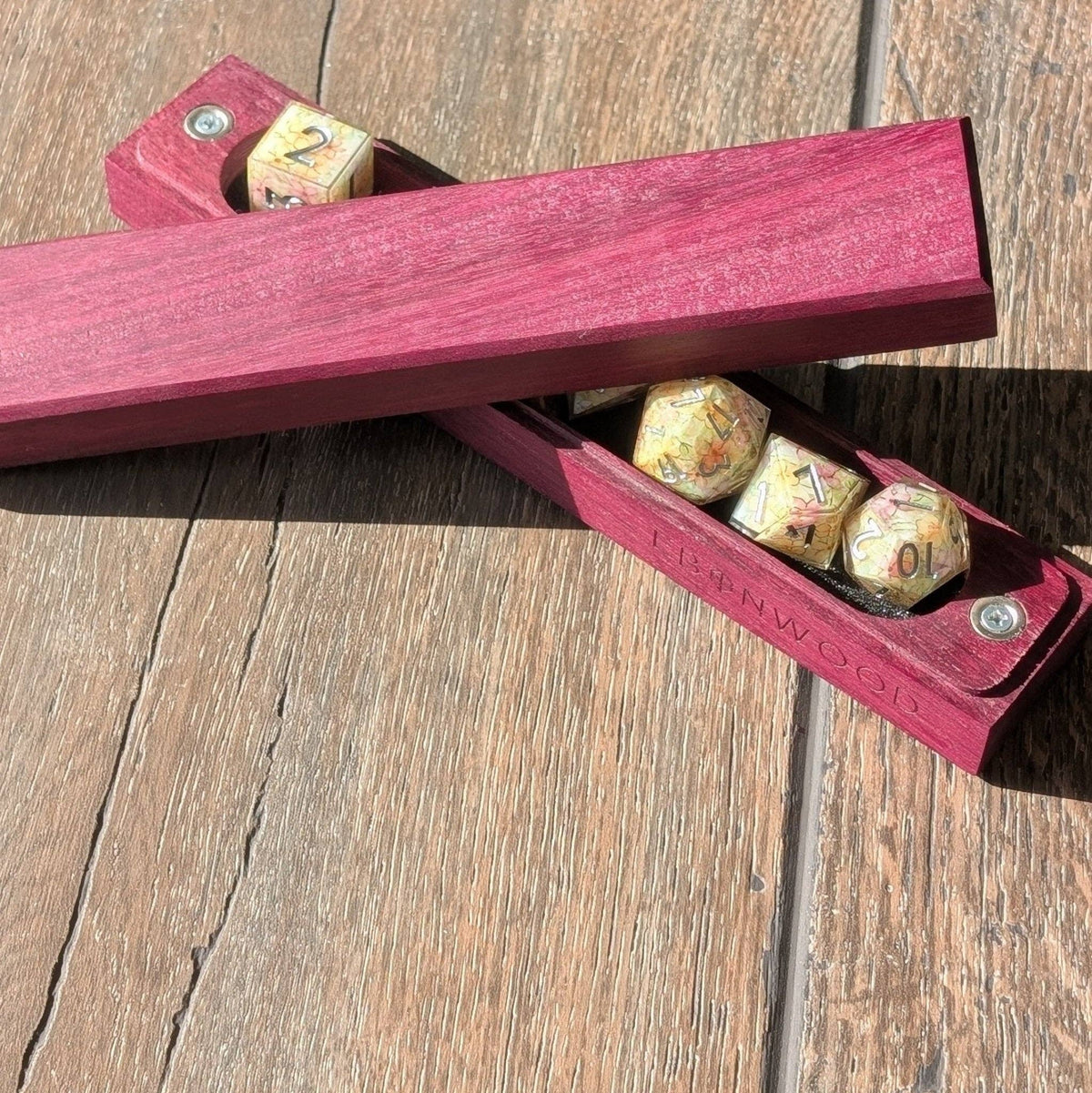 Purple Heart Dice Vault - Exotic Hardwood Dice Box