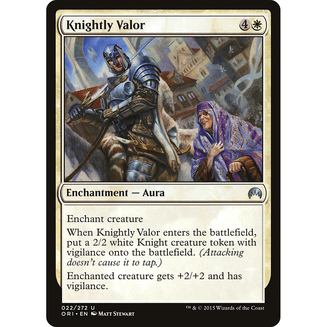 Knightly Valor (ORI-022) - Magic Origins Foil