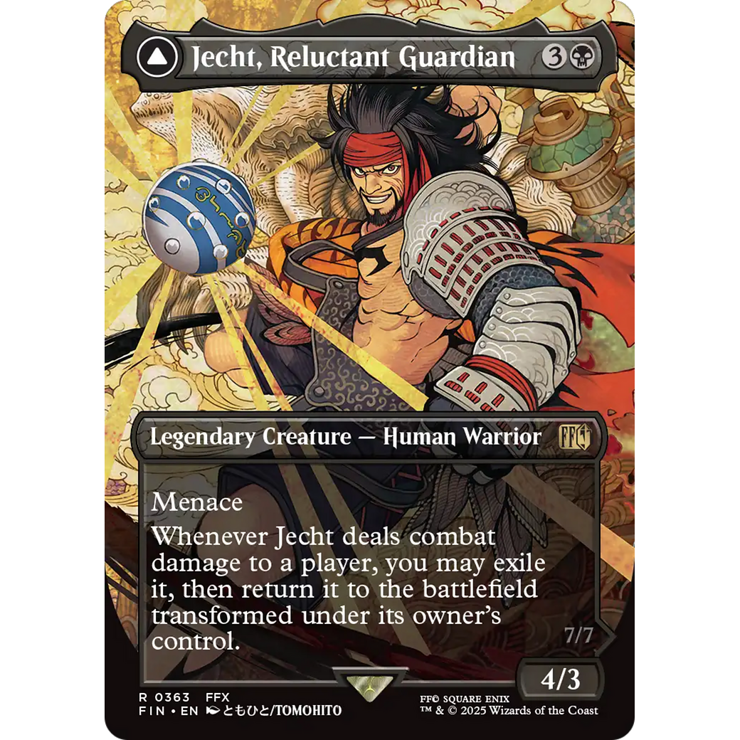Jecht, Reluctant Guardian // Braska's Final Aeon (FIN-363) - FINAL FANTASY: (enchantment) (Borderless)
