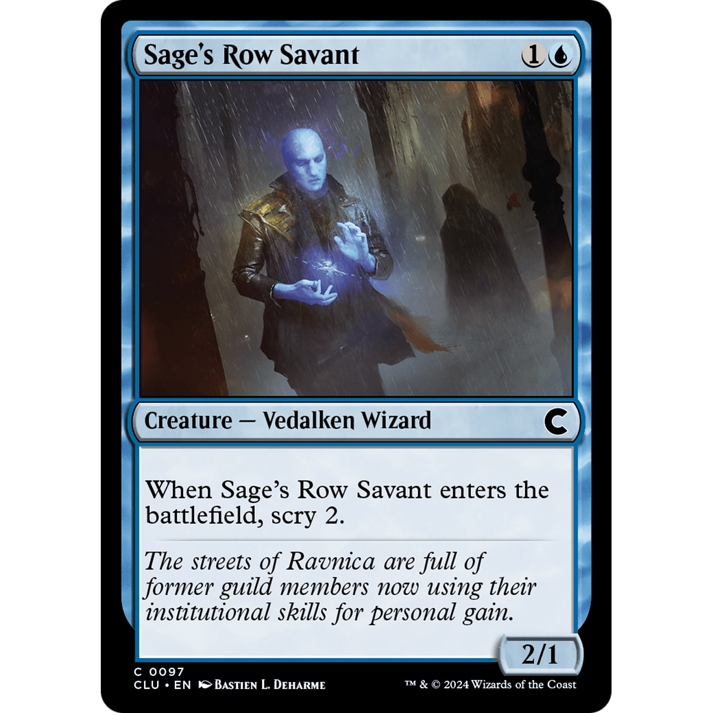Sage's Row Savant (CLU-097) - Ravnica: Clue Edition