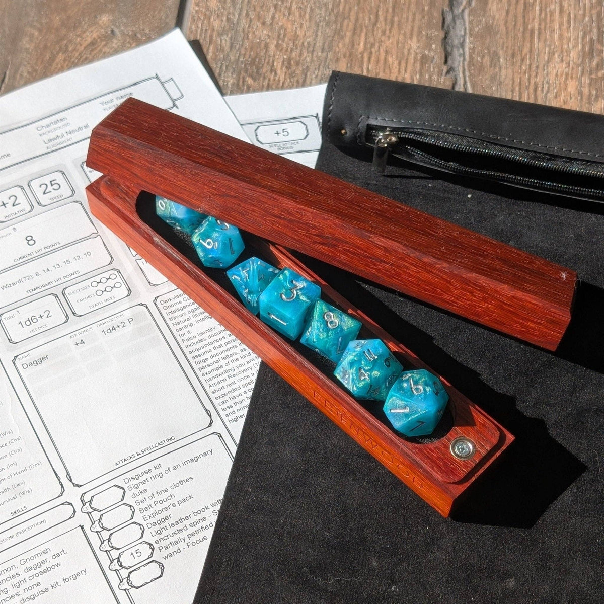 Padauk Dice Vault - Exotic Hardwood Dice Box