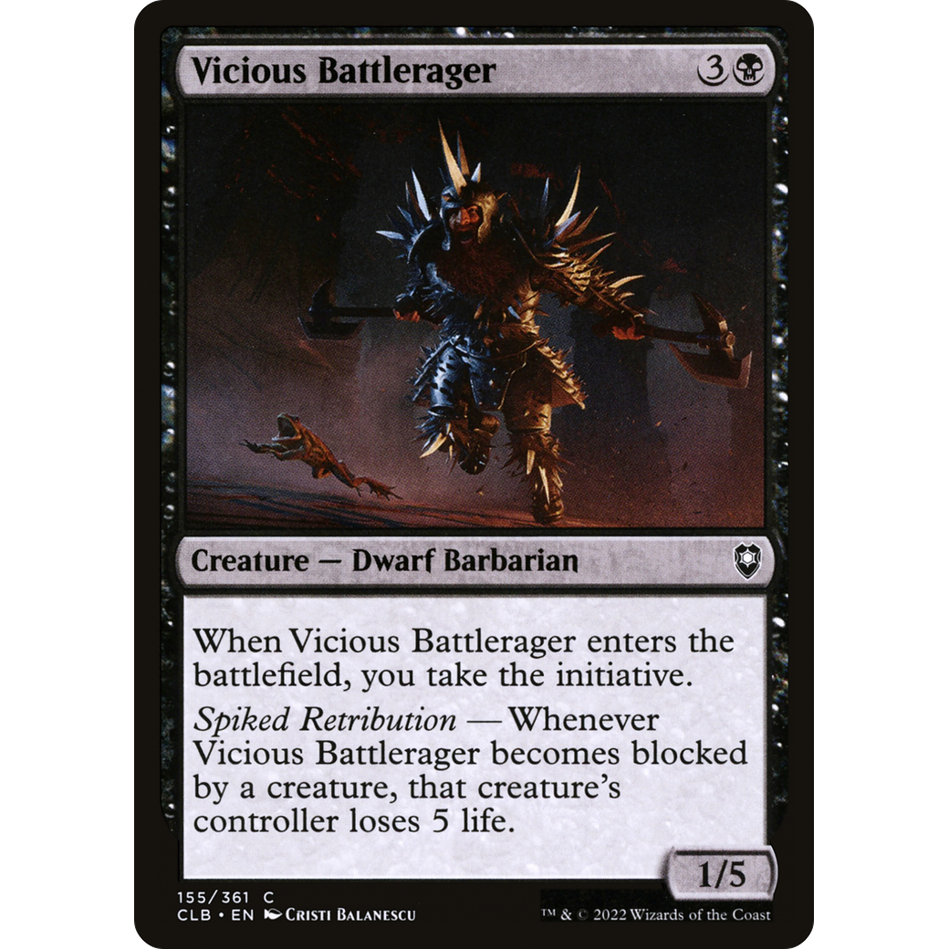Vicious Battlerager (CLB-155) - Commander Legends: Battle for Baldur's Gate Foil