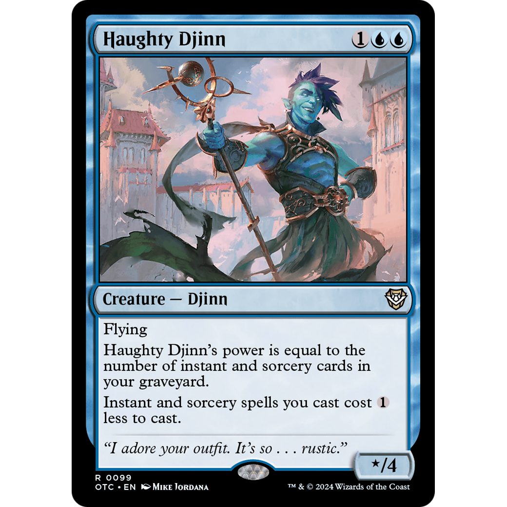 Haughty Djinn (OTC-099) - Outlaws of Thunder Junction Commander Foil