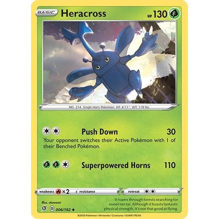Heracross 6/192 - SWSH02 Rebel Clash Reverse Holofoil