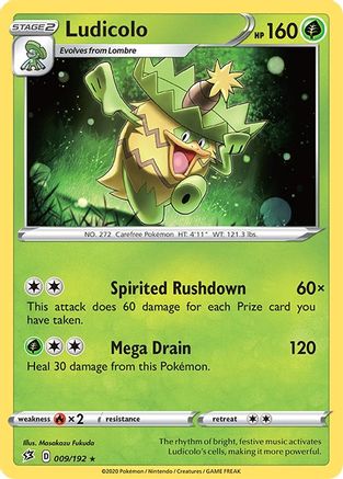 Ludicolo 9/192 - SWSH02 Rebel Clash Reverse Holofoil