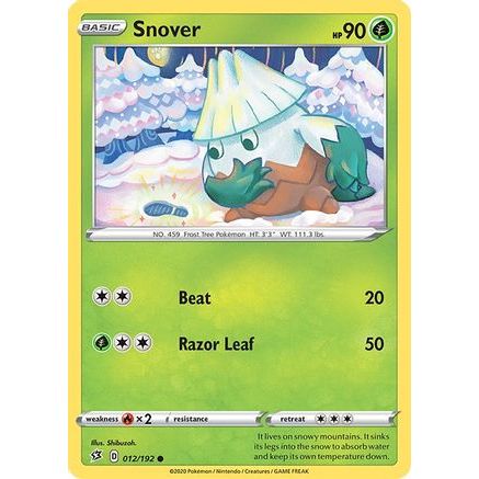 Snover 12/192 - SWSH02 Rebel Clash