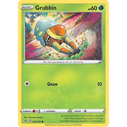 Grubbin 16/192 - SWSH02 Rebel Clash Reverse Holofoil