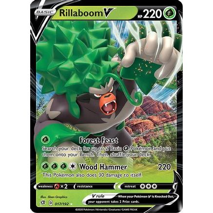 Rillaboom V 17/192 - SWSH02 Rebel Clash Holofoil
