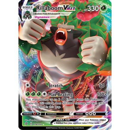 Rillaboom VMAX 18/192 - SWSH02 Rebel Clash Holofoil