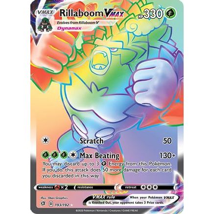 Rillaboom VMAX (Secret) 193/192 - SWSH02 Rebel Clash Holofoil