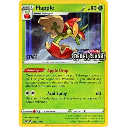 Flapple - SWSH022 (Prerelease) [Staff] SWSH022 - SWSH Sword & Shield Promo Cards Holofoil