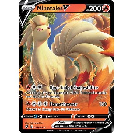 Ninetales V 26/192 - SWSH02 Rebel Clash Holofoil