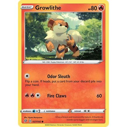 Growlithe 27/192 - SWSH02 Rebel Clash