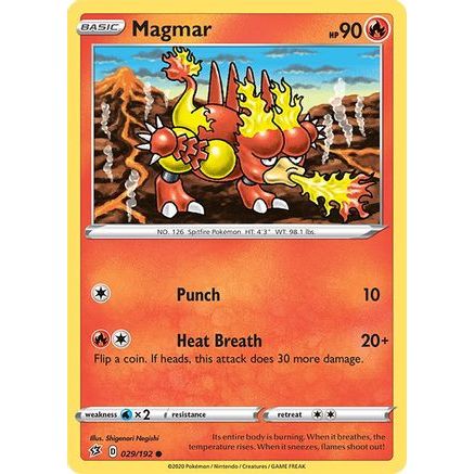 Magmar 29/192 - SWSH02 Rebel Clash Reverse Holofoil