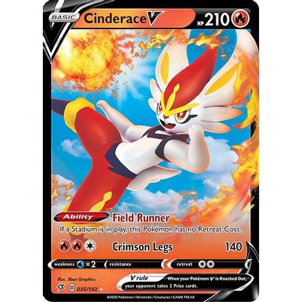 Cinderace V 35/192 - SWSH02 Rebel Clash Holofoil