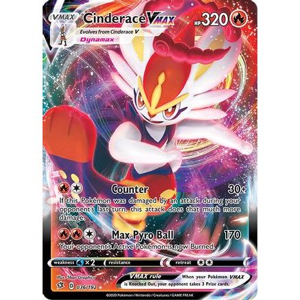 Cinderace VMAX 36/192 - SWSH02 Rebel Clash Holofoil