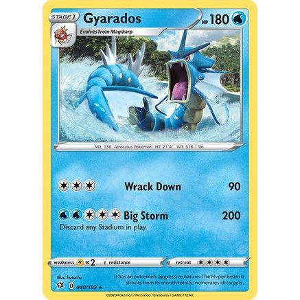 Gyarados 40/192 - SWSH02 Rebel Clash Reverse Holofoil