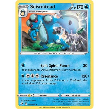Seismitoad 46/192 - SWSH02 Rebel Clash