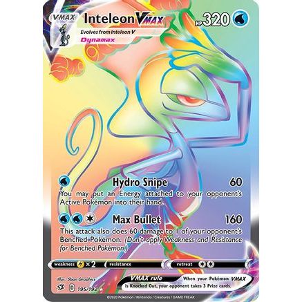 Inteleon VMAX (Secret) 195/192 - SWSH02 Rebel Clash Holofoil