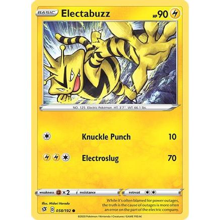 Electabuzz 58/192 - SWSH02 Rebel Clash