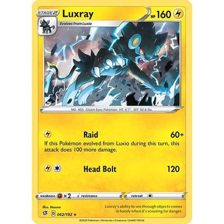 Luxray 62/192 - SWSH02 Rebel Clash Reverse Holofoil