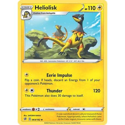 Heliolisk 64/192 - SWSH02 Rebel Clash Reverse Holofoil
