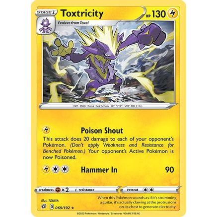 Toxtricity 69/192 - SWSH02 Rebel Clash Reverse Holofoil