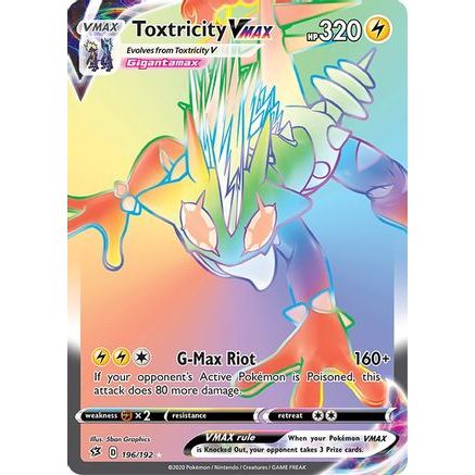 Toxtricity VMAX (Secret) 196/192 - SWSH02 Rebel Clash Holofoil