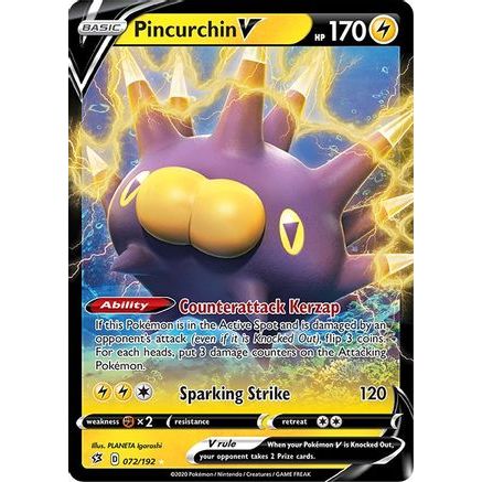 Pincurchin V 72/192 - SWSH02 Rebel Clash Holofoil