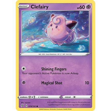 Clefairy 74/192 - SWSH02 Rebel Clash Reverse Holofoil