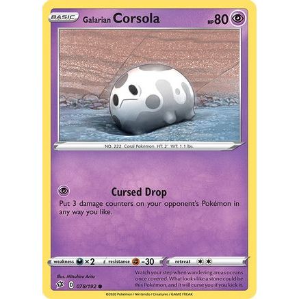 Galarian Corsola 78/192 - SWSH02 Rebel Clash