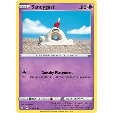 Sandygast 81/192 - SWSH02 Rebel Clash Reverse Holofoil