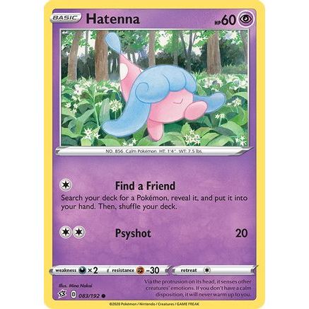 Hatenna 83/192 - SWSH02 Rebel Clash Reverse Holofoil