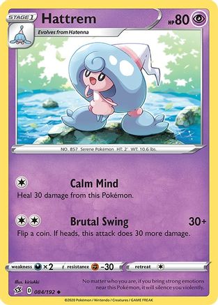 Hattrem 84/192 - SWSH02 Rebel Clash Reverse Holofoil