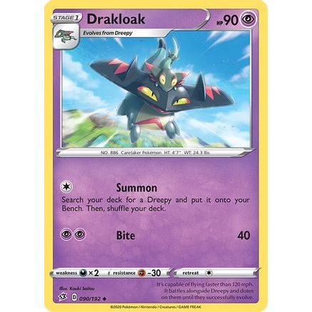 Drakloak 90/192 - SWSH02 Rebel Clash Reverse Holofoil