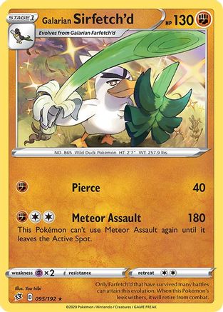 Galarian Sirfetch'd 95/192 - SWSH02 Rebel Clash Reverse Holofoil